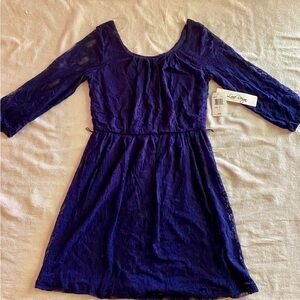 Kids Blue Lace Dress